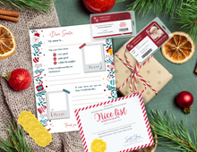 Load image into Gallery viewer, Santa Was Here Kit - Santa's ID, Nice List Certificate, Letters to Santa & Santa's Official Seal