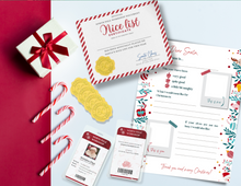 Load image into Gallery viewer, Santa Was Here Kit - Santa's ID, Nice List Certificate, Letters to Santa & Santa's Official Seal
