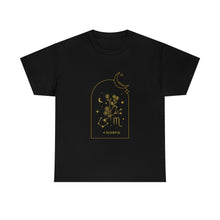 Load image into Gallery viewer, Scorpio Zodiac Constellation and Flowers - Astrology and Horoscope T-Shirt