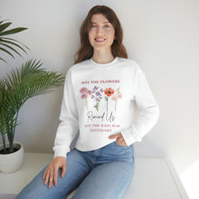 Load image into Gallery viewer, Perseverance Blooms: Floral Crewneck Sweatshirt with Inspiring Message