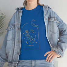 Load image into Gallery viewer, Virgo Zodiac Constellation and Flowers - Astrology and Horoscope T-Shirt