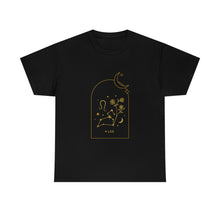 Load image into Gallery viewer, Leo Zodiac Constellation and Flowers - Astrology and Horoscope T-Shirt