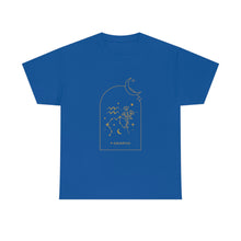 Load image into Gallery viewer, Aquarius Zodiac Constellation and Flowers - Astrology and Horoscope T-Shirt