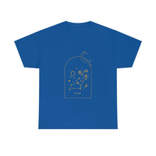 Load image into Gallery viewer, Leo Zodiac Constellation and Flowers - Astrology and Horoscope T-Shirt