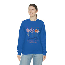 Load image into Gallery viewer, Perseverance Blooms: Floral Crewneck Sweatshirt with Inspiring Message