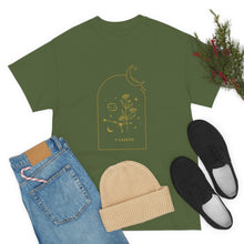 Load image into Gallery viewer, Cancer Zodiac Constellation and Flowers - Astrology and Horoscope T-Shirt