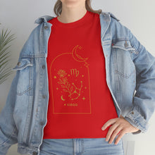 Load image into Gallery viewer, Virgo Zodiac Constellation and Flowers - Astrology and Horoscope T-Shirt
