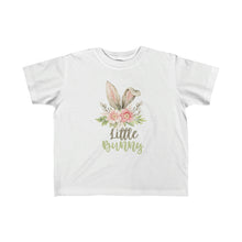 Load image into Gallery viewer, Little Bunny Grey Ears with Blush Flowers - Easter T-Shirt for Little Kids - Easter Egg Hunt T-Shirt