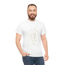 Load image into Gallery viewer, Libra Zodiac Constellation and Flowers - Astrology and Horoscope T-Shirt