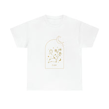 Load image into Gallery viewer, Leo Zodiac Constellation and Flowers - Astrology and Horoscope T-Shirt