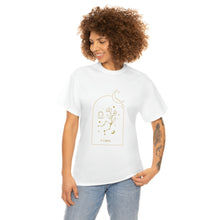Load image into Gallery viewer, Libra Zodiac Constellation and Flowers - Astrology and Horoscope T-Shirt