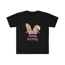 Load image into Gallery viewer, Mama Bunny Brown Ears and Pink Flowers - Easter T-Shirt - Easter Egg Hunt Matching T-Shirts