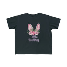 Load image into Gallery viewer, Little Bunny Grey Ears with Purple and Pink Flowers - Easter T-Shirt for Little Kids - Easter Egg Hunt T-Shirt