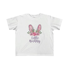 Load image into Gallery viewer, Little Bunny Grey Ears with Purple and Pink Flowers - Easter T-Shirt for Little Kids - Easter Egg Hunt T-Shirt