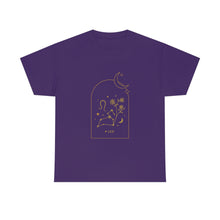 Load image into Gallery viewer, Leo Zodiac Constellation and Flowers - Astrology and Horoscope T-Shirt