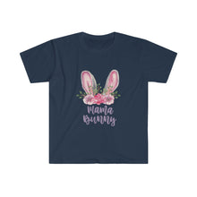 Load image into Gallery viewer, Mama Bunny Grey Ears with Purple and Pink Flowers - Easter T-Shirt - Easter Egg Hunt T-Shirt