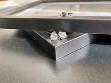 Load image into Gallery viewer, Two pair of white stud earrings