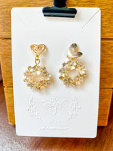 Load image into Gallery viewer, LOVE Flower Wreath Earrings