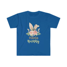 Load image into Gallery viewer, Mama Bunny Grey Ears and Blush Flowers - Easter T-Shirt - Easter Egg Hunt Matching T-Shirts