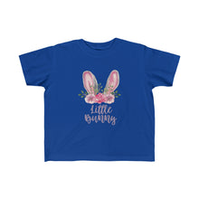 Load image into Gallery viewer, Little Bunny Grey Ears with Purple and Pink Flowers - Easter T-Shirt for Little Kids - Easter Egg Hunt T-Shirt