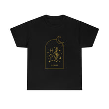Load image into Gallery viewer, Pisces Zodiac Constellation and Flowers - Astrology and Horoscope T-Shirt