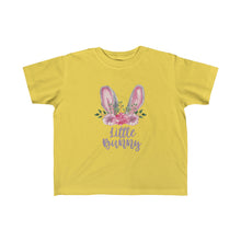 Load image into Gallery viewer, Little Bunny Grey Ears with Purple and Pink Flowers - Easter T-Shirt for Little Kids - Easter Egg Hunt T-Shirt