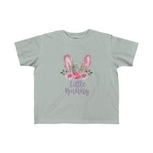 Load image into Gallery viewer, Little Bunny Grey Ears with Purple and Pink Flowers - Easter T-Shirt for Little Kids - Easter Egg Hunt T-Shirt