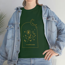 Load image into Gallery viewer, Capricorn Zodiac Constellation and Flowers - Astrology and Horoscope T-Shirt
