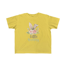 Load image into Gallery viewer, Little Bunny Grey Ears with Blush Flowers - Easter T-Shirt for Little Kids - Easter Egg Hunt T-Shirt