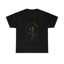 Load image into Gallery viewer, Gemini Zodiac Constellation and Flowers - Astrology and Horoscope T-Shirt