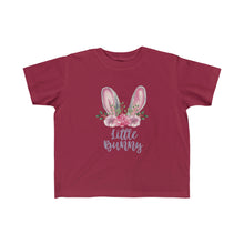 Load image into Gallery viewer, Little Bunny Grey Ears with Purple and Pink Flowers - Easter T-Shirt for Little Kids - Easter Egg Hunt T-Shirt