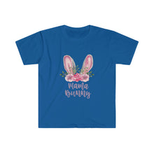 Load image into Gallery viewer, Mama Bunny Grey Ears with Purple and Pink Flowers - Easter T-Shirt - Easter Egg Hunt T-Shirt