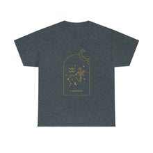 Load image into Gallery viewer, Aquarius Zodiac Constellation and Flowers - Astrology and Horoscope T-Shirt