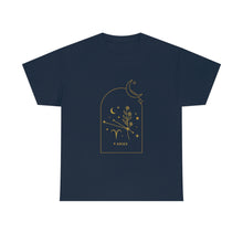 Load image into Gallery viewer, Aries Zodiac Constellation and Flowers - Astrology and Horoscope T-Shirt