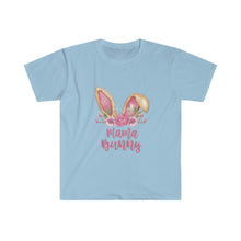 Load image into Gallery viewer, Mama Bunny Brown Ears and Pink Flowers - Easter T-Shirt - Easter Egg Hunt Matching T-Shirts