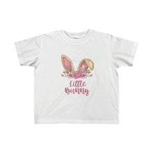 Load image into Gallery viewer, Little Bunny Brown Ears with Pink Flowers - Easter T-Shirt for Little Kids - Easter Egg Hunt T-Shirt