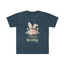 Load image into Gallery viewer, Mama Bunny Grey Ears and Blush Flowers - Easter T-Shirt - Easter Egg Hunt Matching T-Shirts