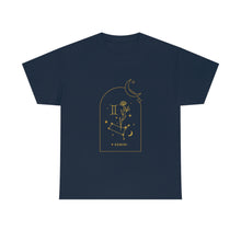 Load image into Gallery viewer, Gemini Zodiac Constellation and Flowers - Astrology and Horoscope T-Shirt