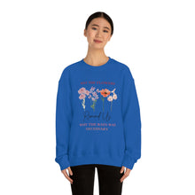 Load image into Gallery viewer, Perseverance Blooms: Floral Crewneck Sweatshirt with Inspiring Message

