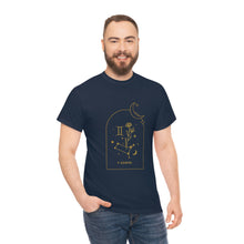 Load image into Gallery viewer, Gemini Zodiac Constellation and Flowers - Astrology and Horoscope T-Shirt
