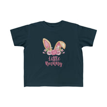 Load image into Gallery viewer, Little Bunny Brown Ears with Pink Flowers - Easter T-Shirt for Little Kids - Easter Egg Hunt T-Shirt
