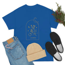 Load image into Gallery viewer, Scorpio Zodiac Constellation and Flowers - Astrology and Horoscope T-Shirt
