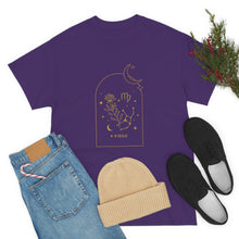 Load image into Gallery viewer, Virgo Zodiac Constellation and Flowers - Astrology and Horoscope T-Shirt
