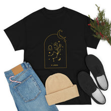 Load image into Gallery viewer, Libra Zodiac Constellation and Flowers - Astrology and Horoscope T-Shirt
