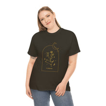 Load image into Gallery viewer, Gemini Zodiac Constellation and Flowers - Astrology and Horoscope T-Shirt
