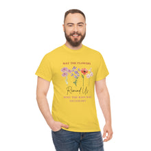 Load image into Gallery viewer, Perseverance Blooms: Floral T-Shirt with Inspiring Message
