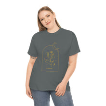 Load image into Gallery viewer, Gemini Zodiac Constellation and Flowers - Astrology and Horoscope T-Shirt
