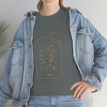 Load image into Gallery viewer, Libra Zodiac Constellation and Flowers - Astrology and Horoscope T-Shirt
