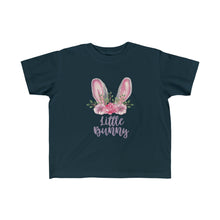 Load image into Gallery viewer, Little Bunny Grey Ears with Purple and Pink Flowers - Easter T-Shirt for Little Kids - Easter Egg Hunt T-Shirt
