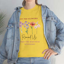 Load image into Gallery viewer, Perseverance Blooms: Floral T-Shirt with Inspiring Message
